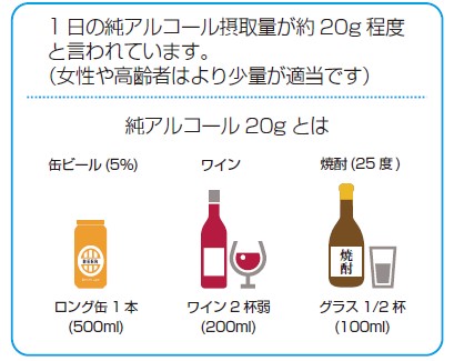 お酒の適量ってどのくらい？